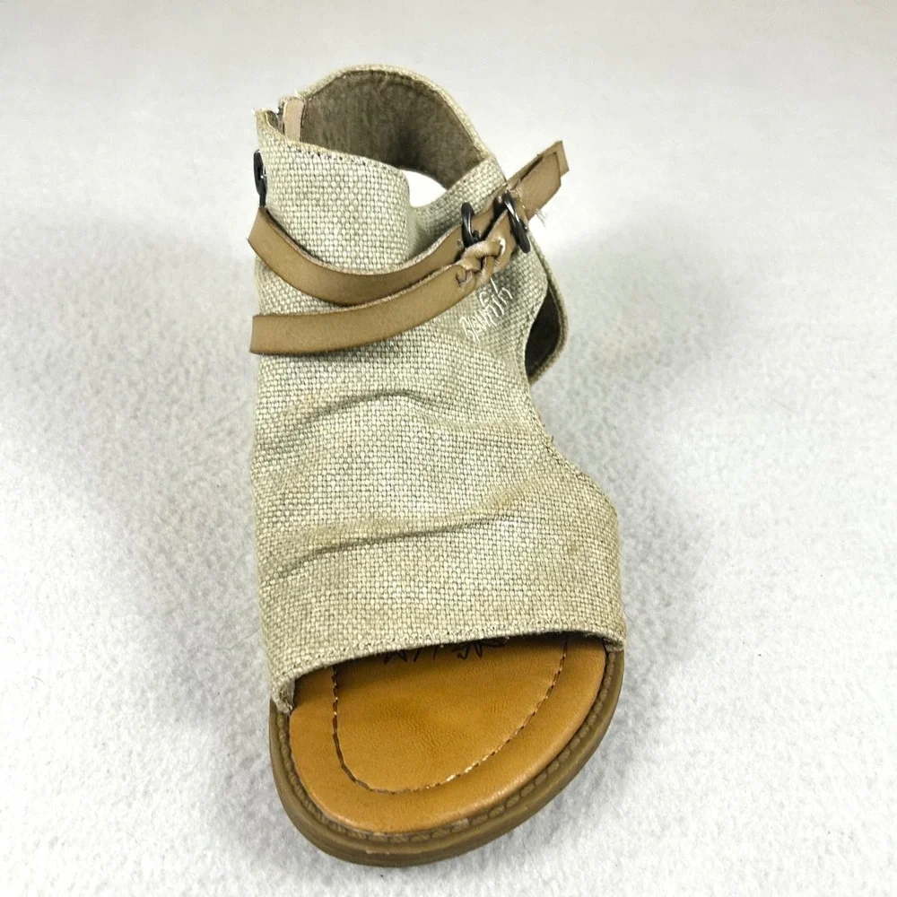 Blowfish Malibu B130 Sandals GIrls Size 2 Beige Boho Casual‎ Summer Shoes